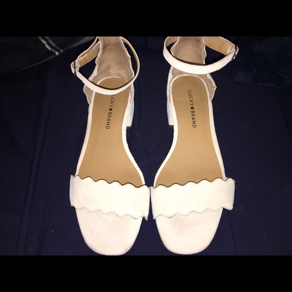 Lucky Brand suede square heel